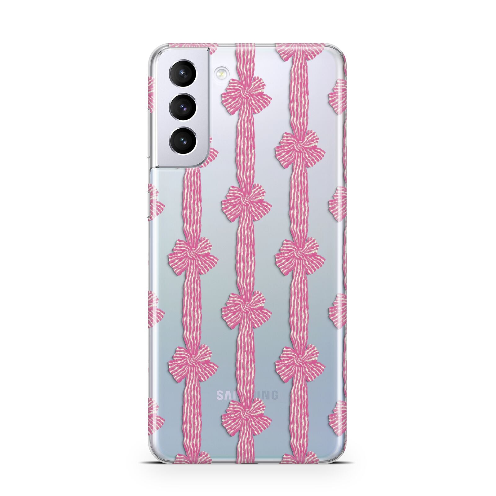 Striped Bow Pattern Samsung S21 Plus Phone Case