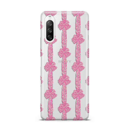 Striped Bow Pattern Sony Xperia 10 III Case