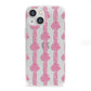 Striped Bow Pattern iPhone 13 Mini Clear Bumper Case