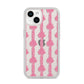 Striped Bow Pattern iPhone 14 Clear Tough Case Starlight