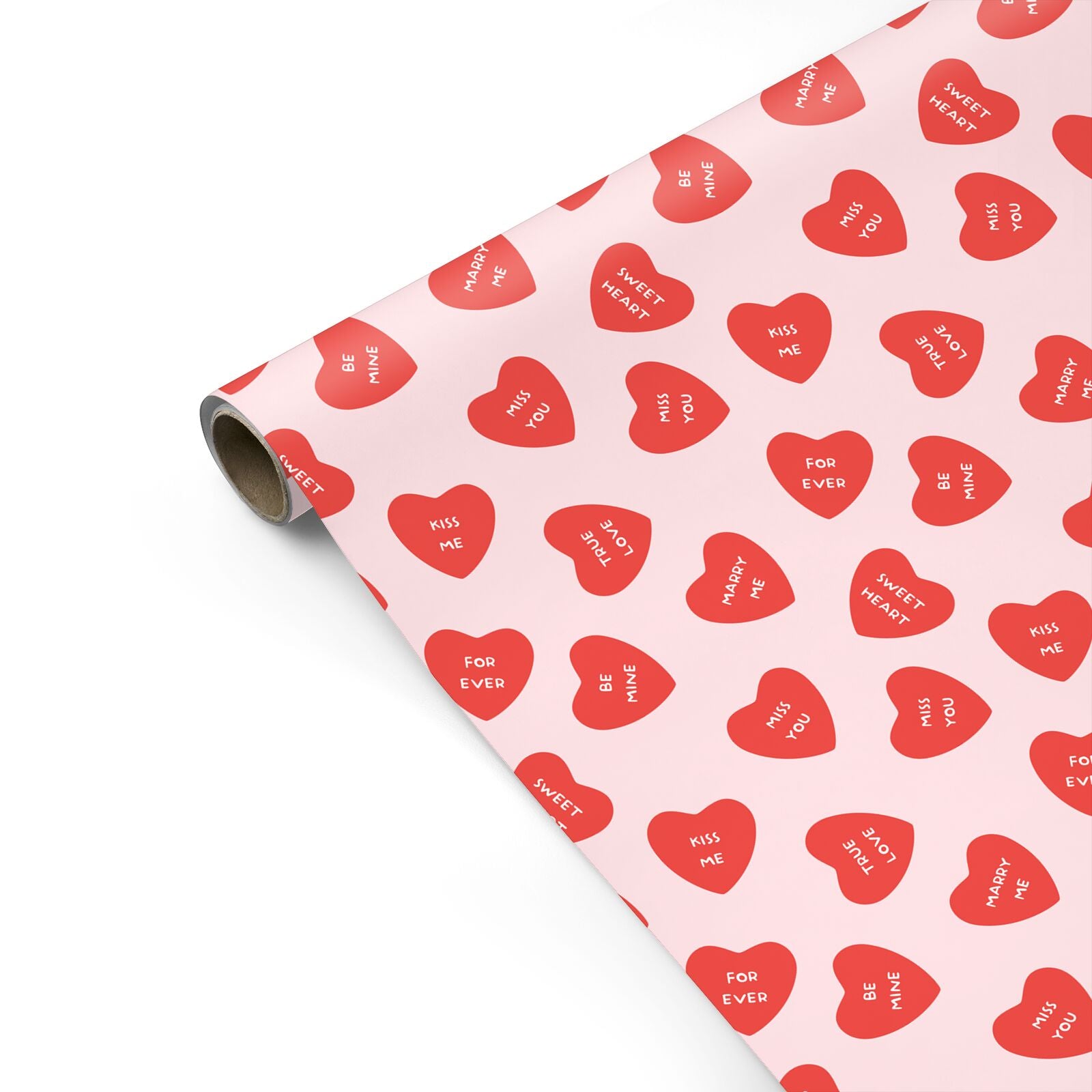 Sweetheart Message Hearts Valentines Day Personalised Gift Wrap