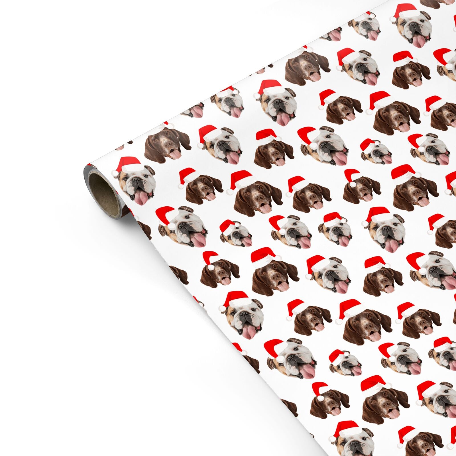 Two Dogs Personalised Christmas Photo Personalised Gift Wrap