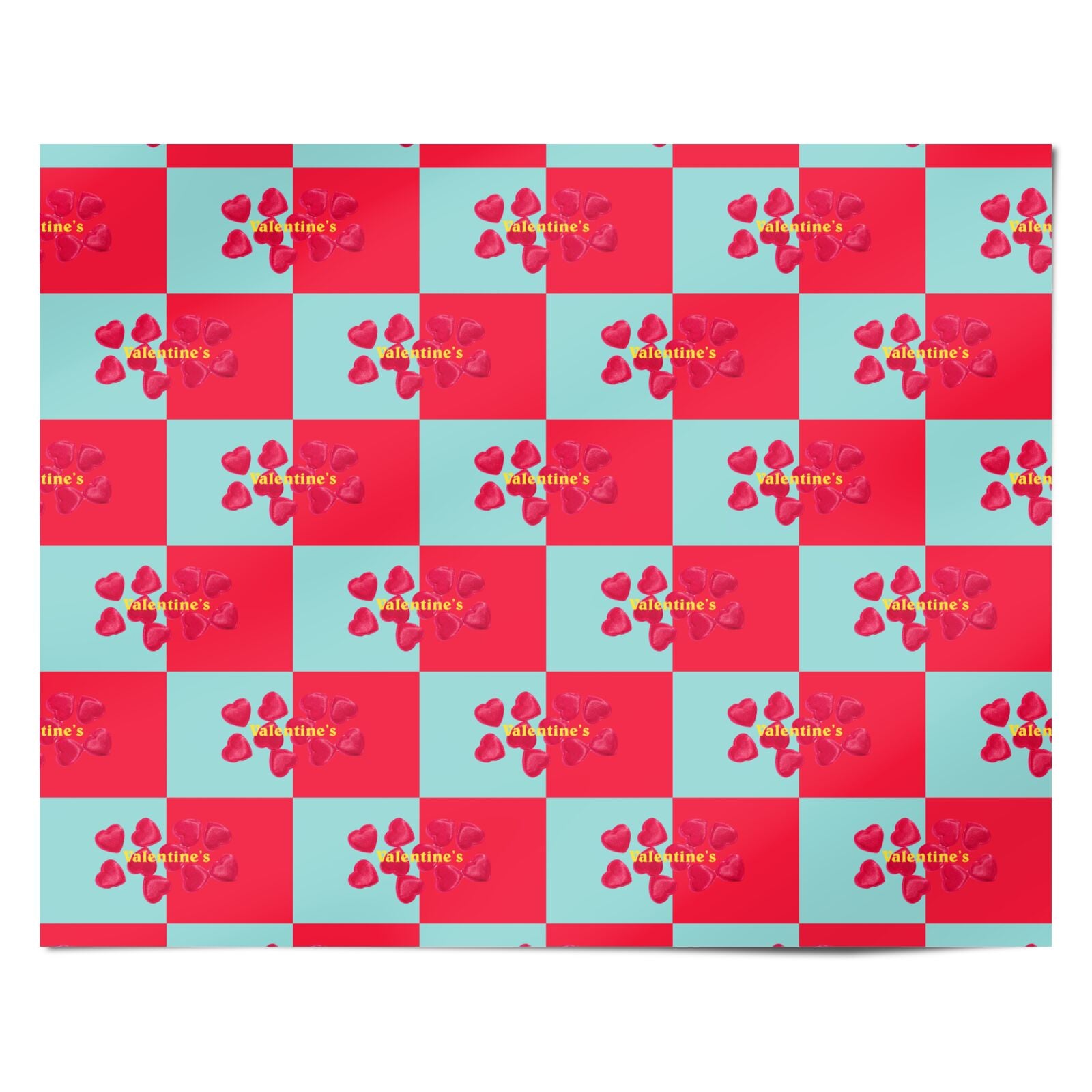 Valentines Sweets Personalised Wrapping Paper Alternative