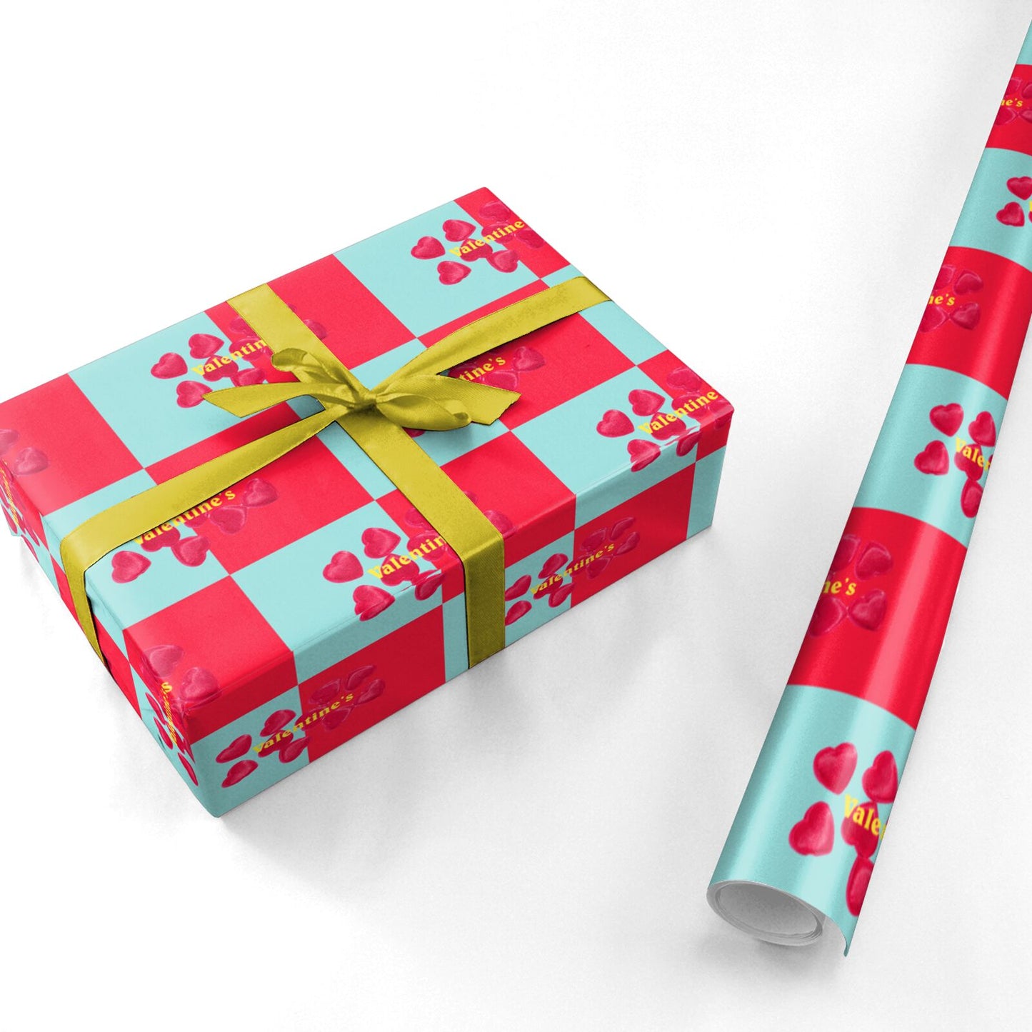 Valentines Sweets Personalised Wrapping Paper