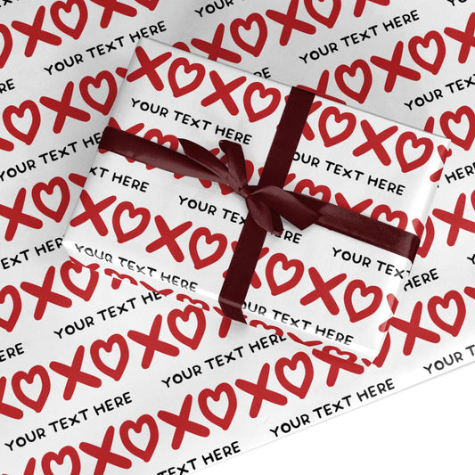 XOXO Valentines Personalised Custom Wrapping Paper