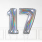 Inflated Holographic Foil Number Balloon