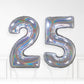 Inflated Holographic Foil Number Balloon