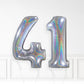 Inflated Holographic Foil Number Balloon