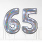 Inflated Holographic Foil Number Balloon