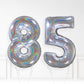 Inflated Holographic Foil Number Balloon