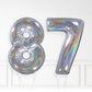 Inflated Holographic Foil Number Balloon