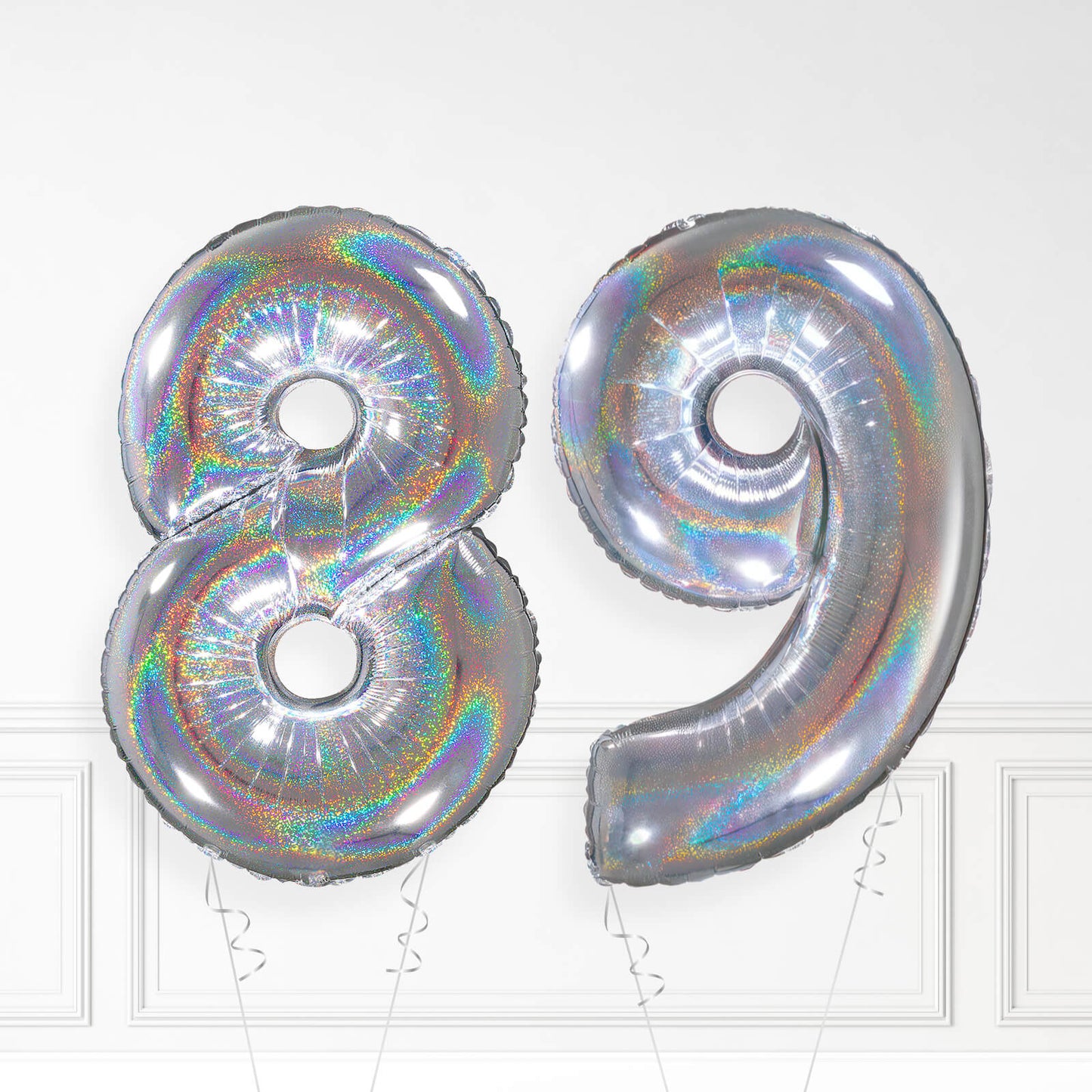 Inflated Holographic Foil Number Balloon