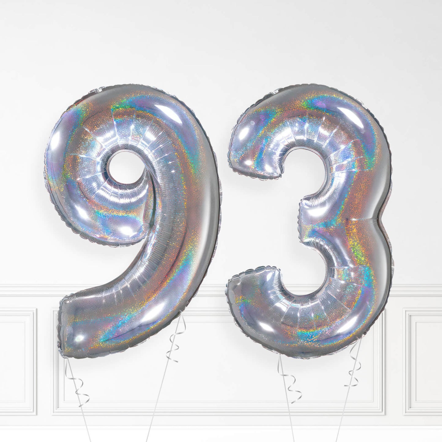 Inflated Holographic Foil Number Balloon