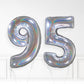 Inflated Holographic Foil Number Balloon