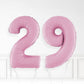 Inflated Pastel Pink Foil Number Balloon