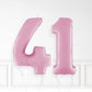 Inflated Pastel Pink Foil Number Balloon