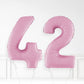 Inflated Pastel Pink Foil Number Balloon