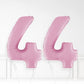 Inflated Pastel Pink Foil Number Balloon