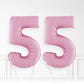 Inflated Pastel Pink Foil Number Balloon