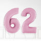 Inflated Pastel Pink Foil Number Balloon