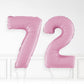 Inflated Pastel Pink Foil Number Balloon