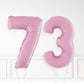 Inflated Pastel Pink Foil Number Balloon