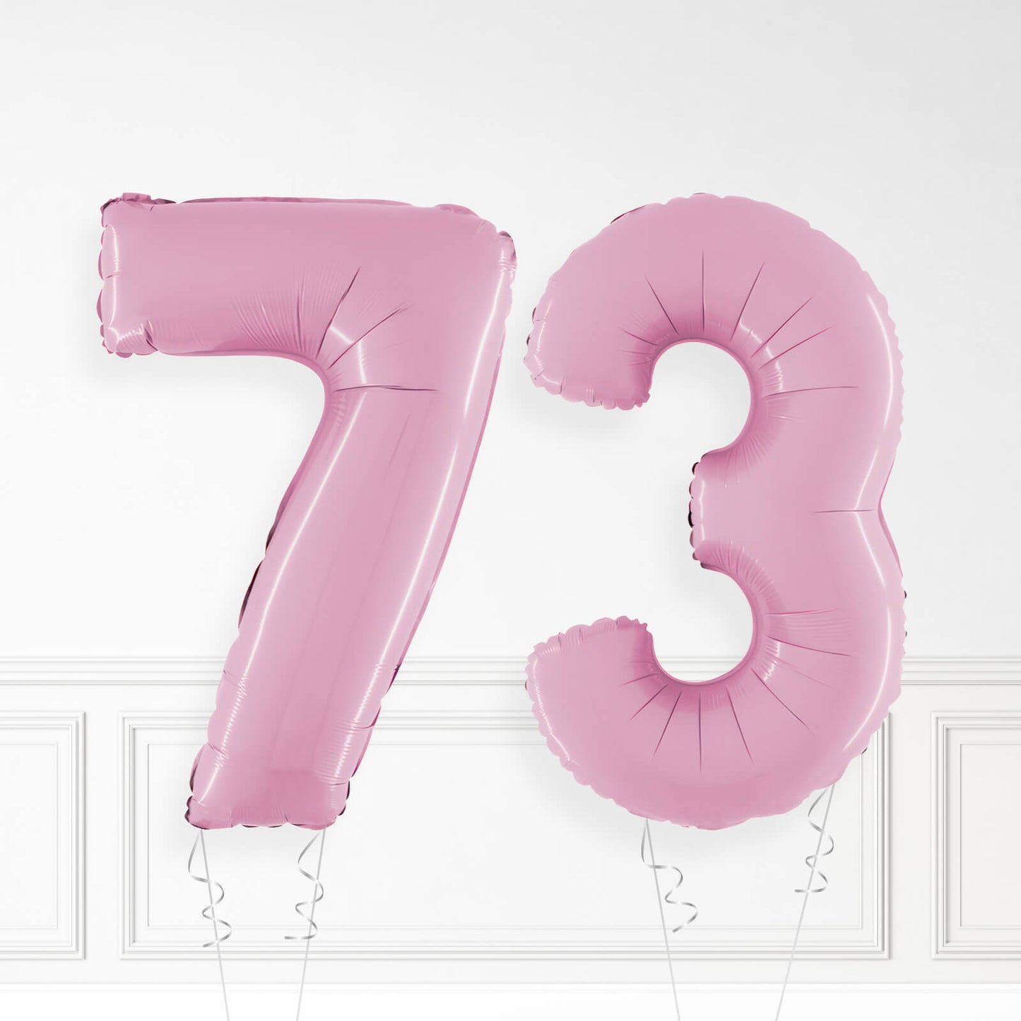 Inflated Pastel Pink Foil Number Balloon