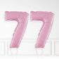 Inflated Pastel Pink Foil Number Balloon