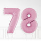 Inflated Pastel Pink Foil Number Balloon