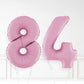 Inflated Pastel Pink Foil Number Balloon