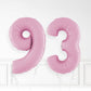 Inflated Pastel Pink Foil Number Balloon