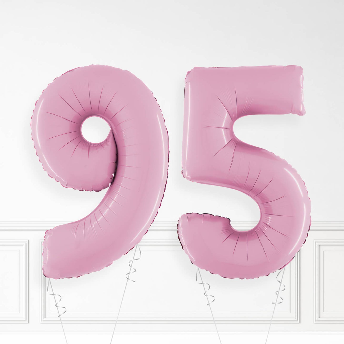 Inflated Pastel Pink Foil Number Balloon