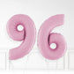 Inflated Pastel Pink Foil Number Balloon