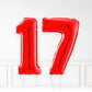 Inflated Red Foil Number Balloon