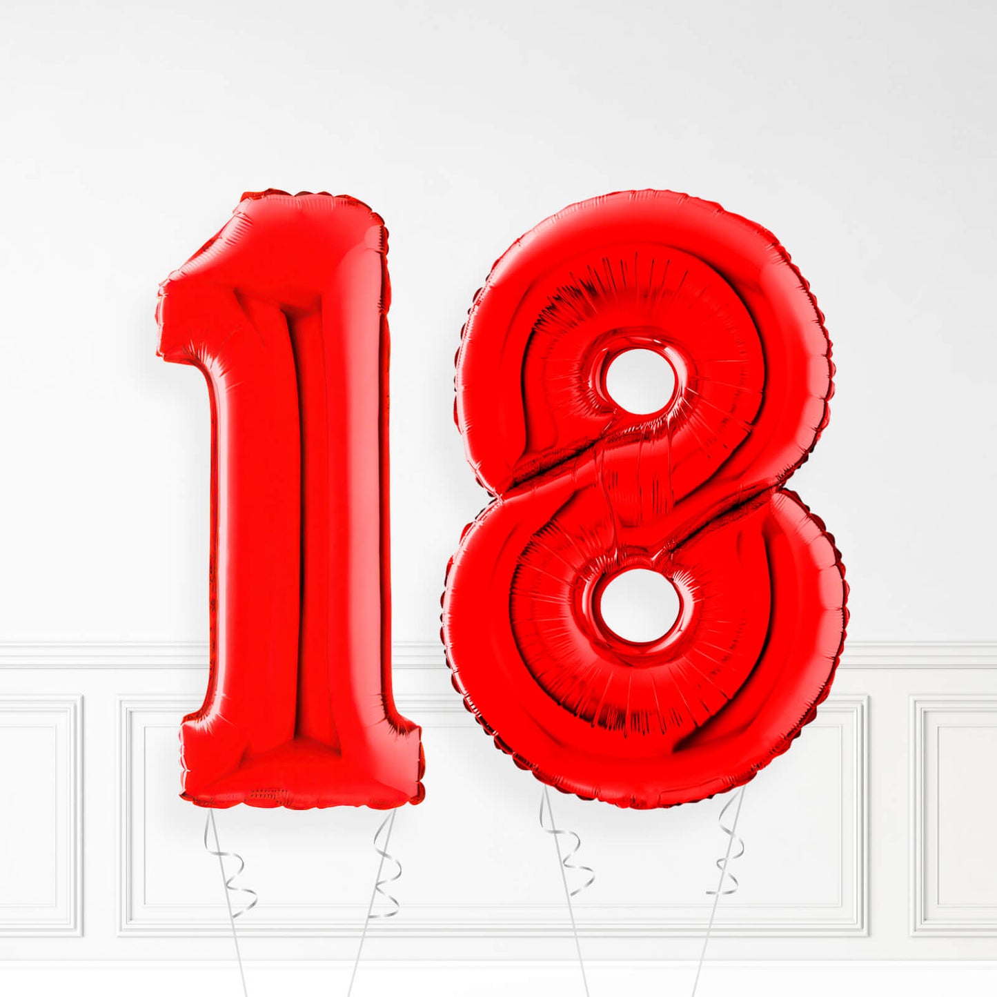 Inflated Red Foil Number Balloon