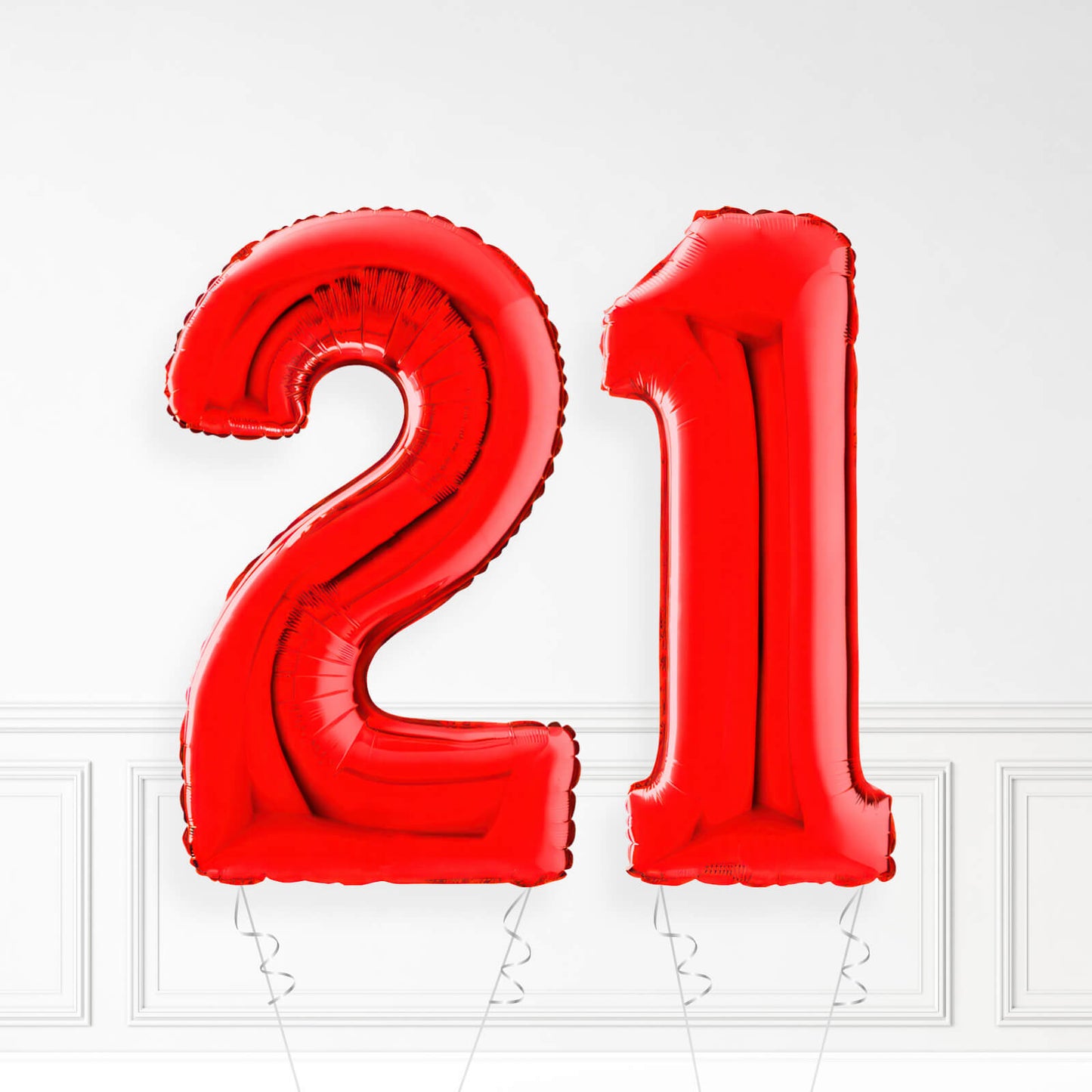 Inflated Red Foil Number Balloon