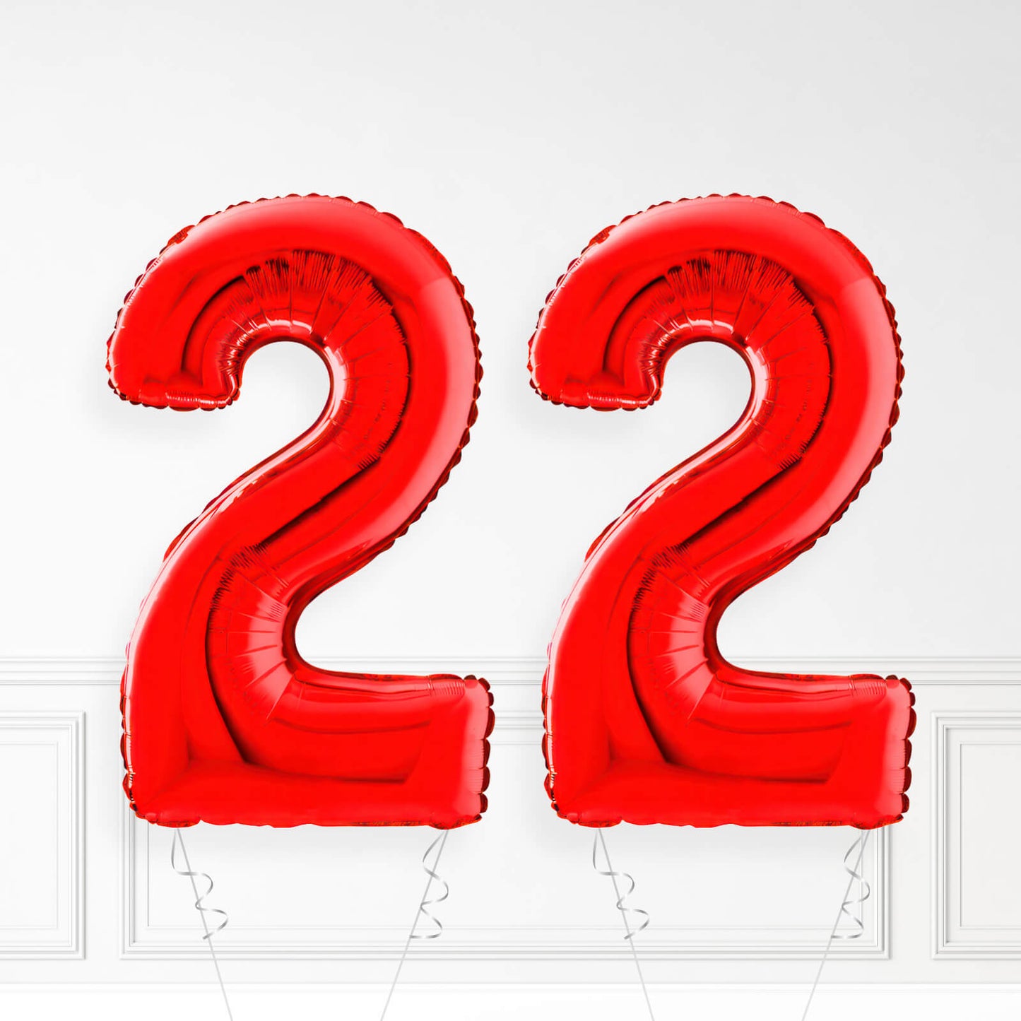 Inflated Red Foil Number Balloon