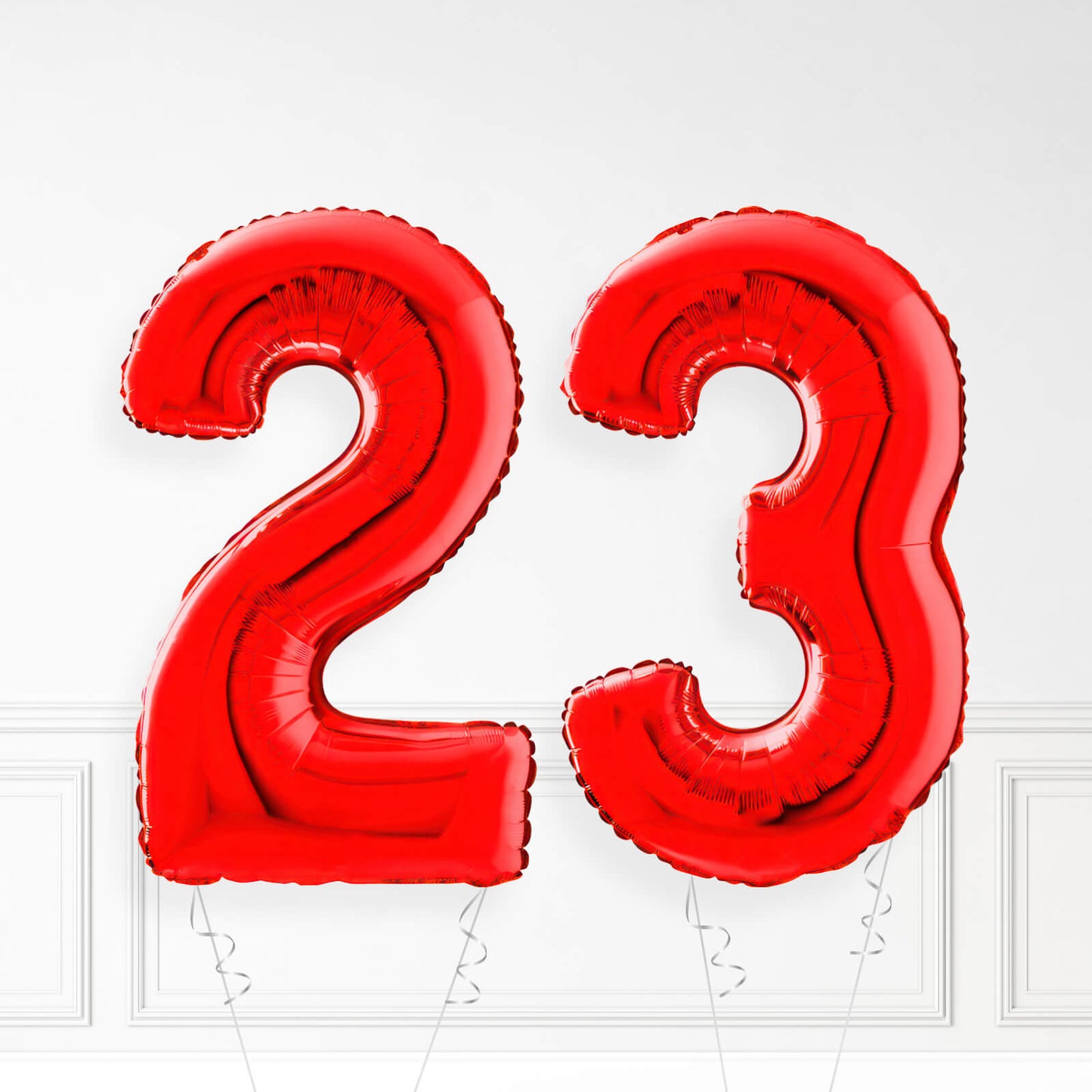 Inflated Red Foil Number Balloon