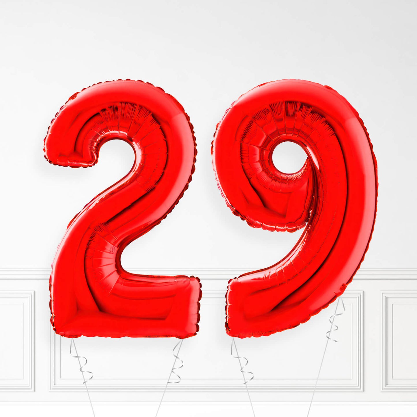 Inflated Red Foil Number Balloon