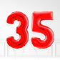 Inflated Red Foil Number Balloon