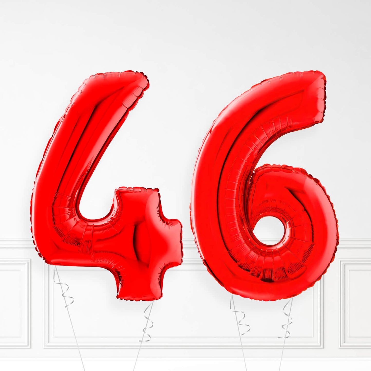 Inflated Red Foil Number Balloon