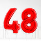 Inflated Red Foil Number Balloon