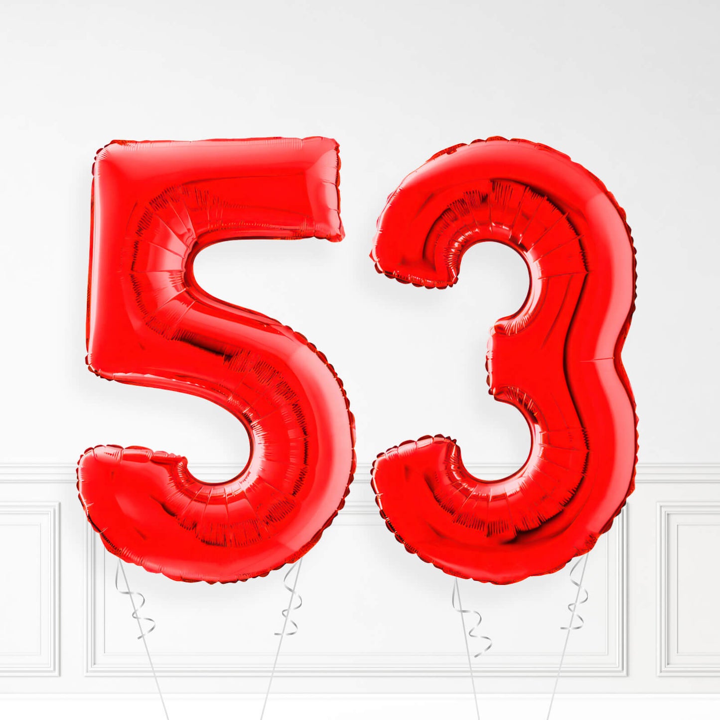 Inflated Red Foil Number Balloon