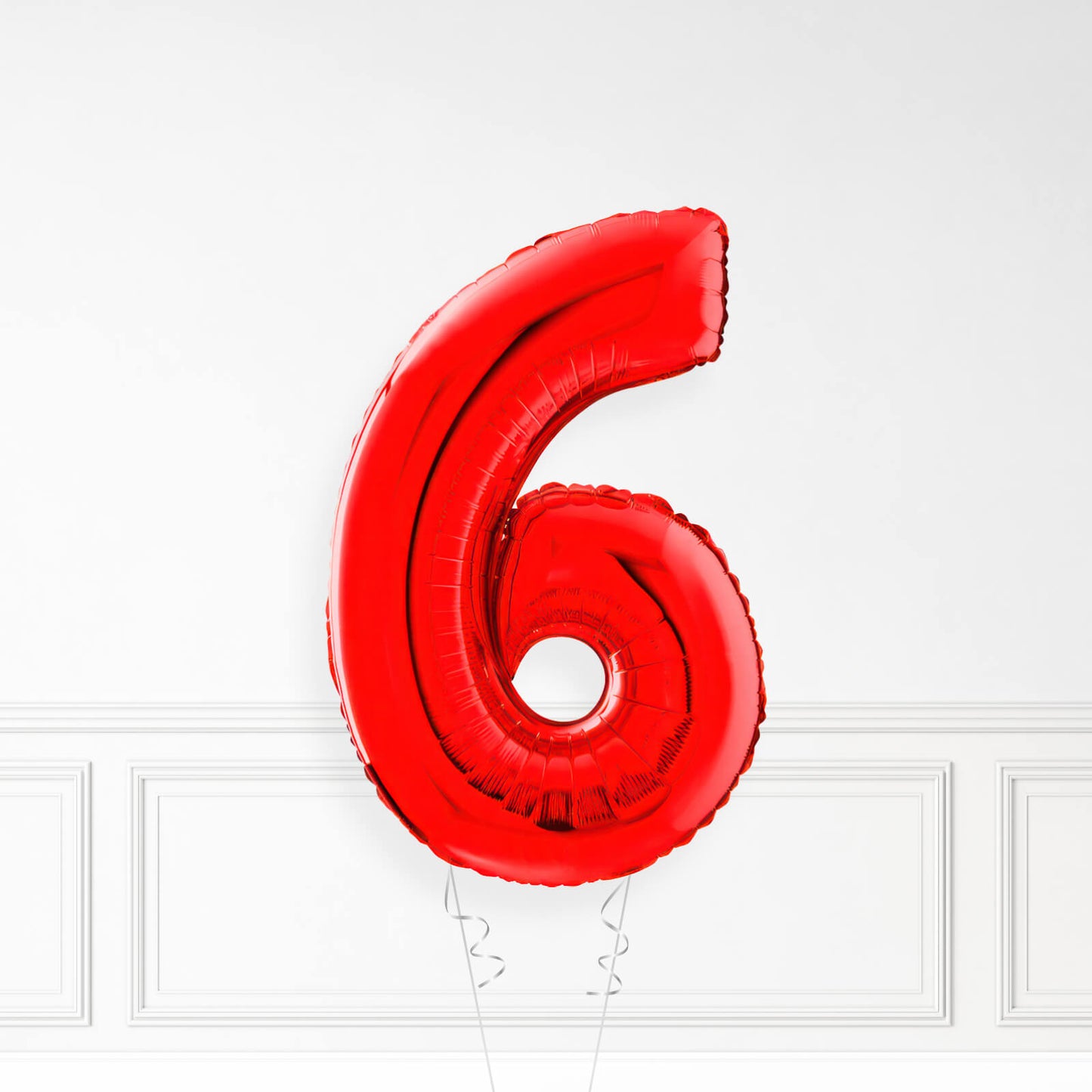 Inflated Red Foil Number Balloon