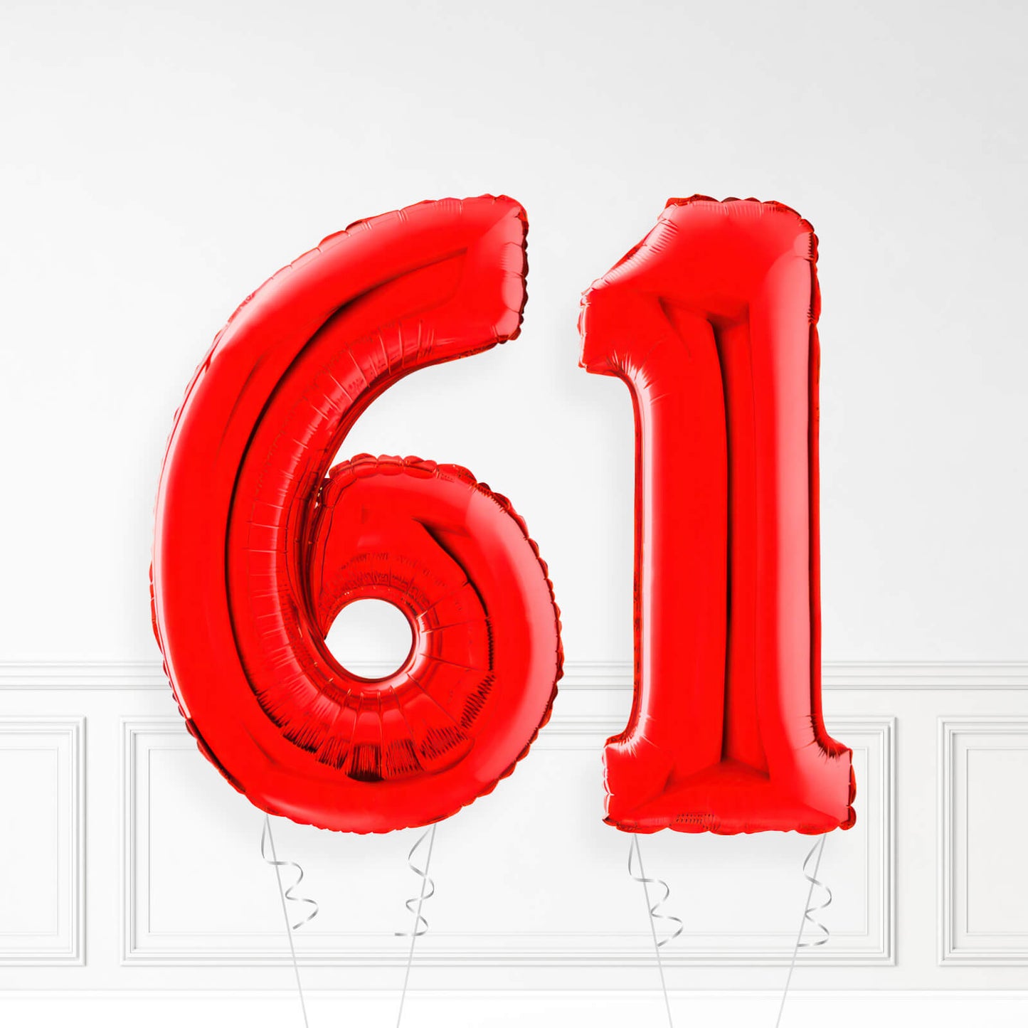 Inflated Red Foil Number Balloon