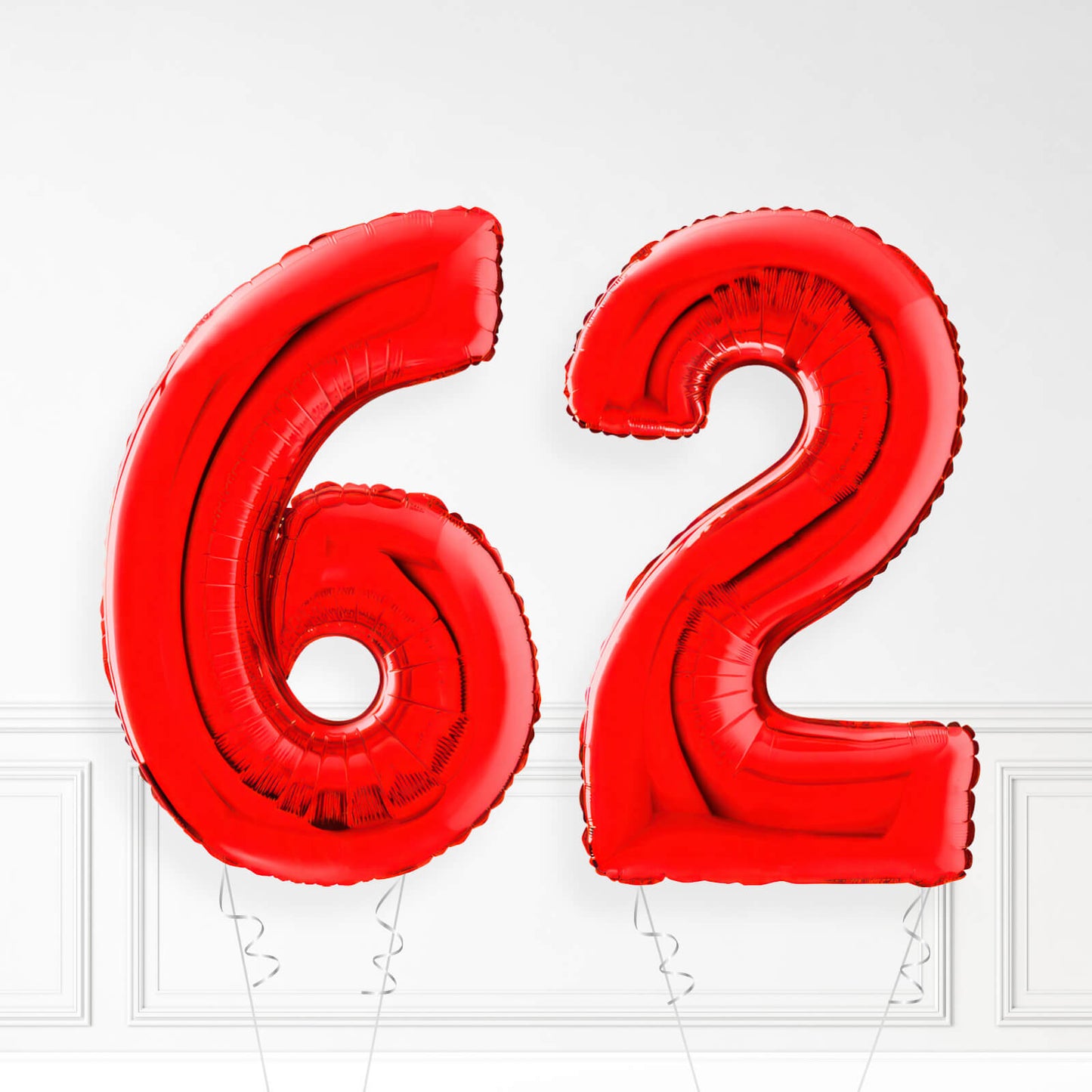 Inflated Red Foil Number Balloon