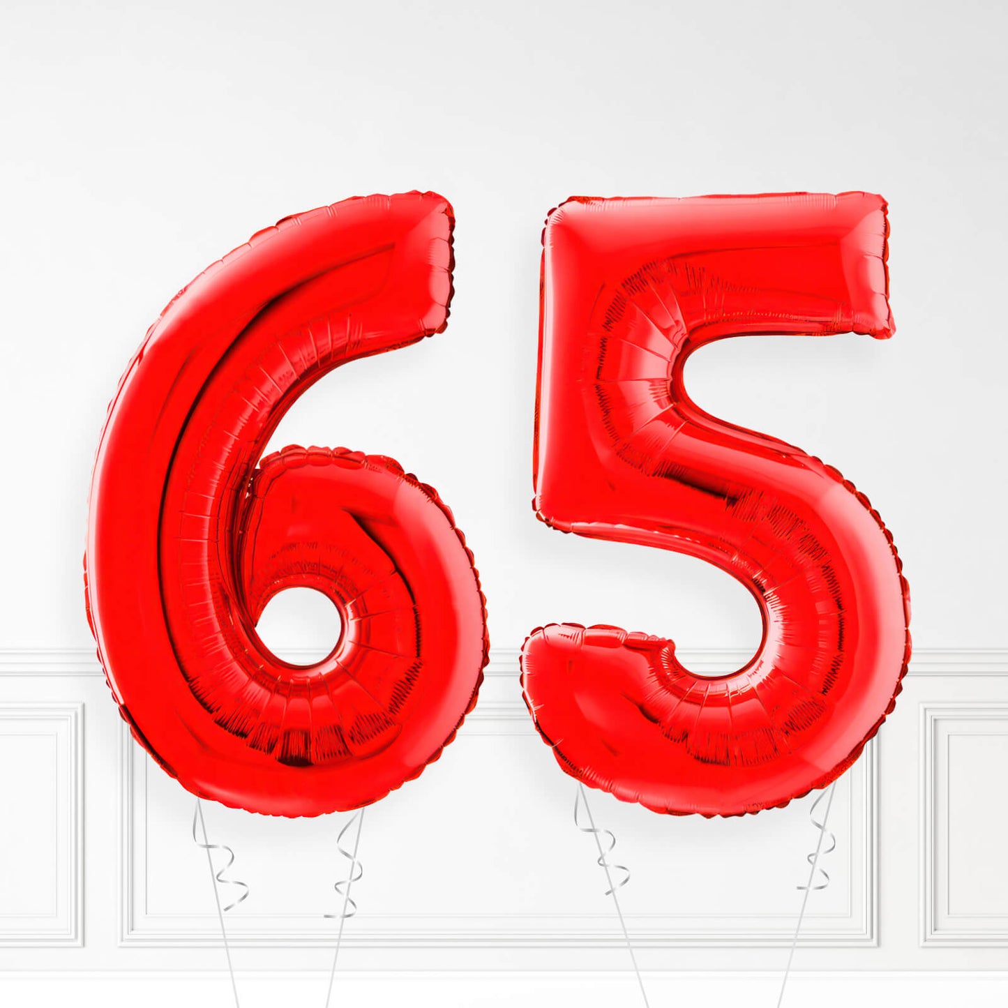 Inflated Red Foil Number Balloon