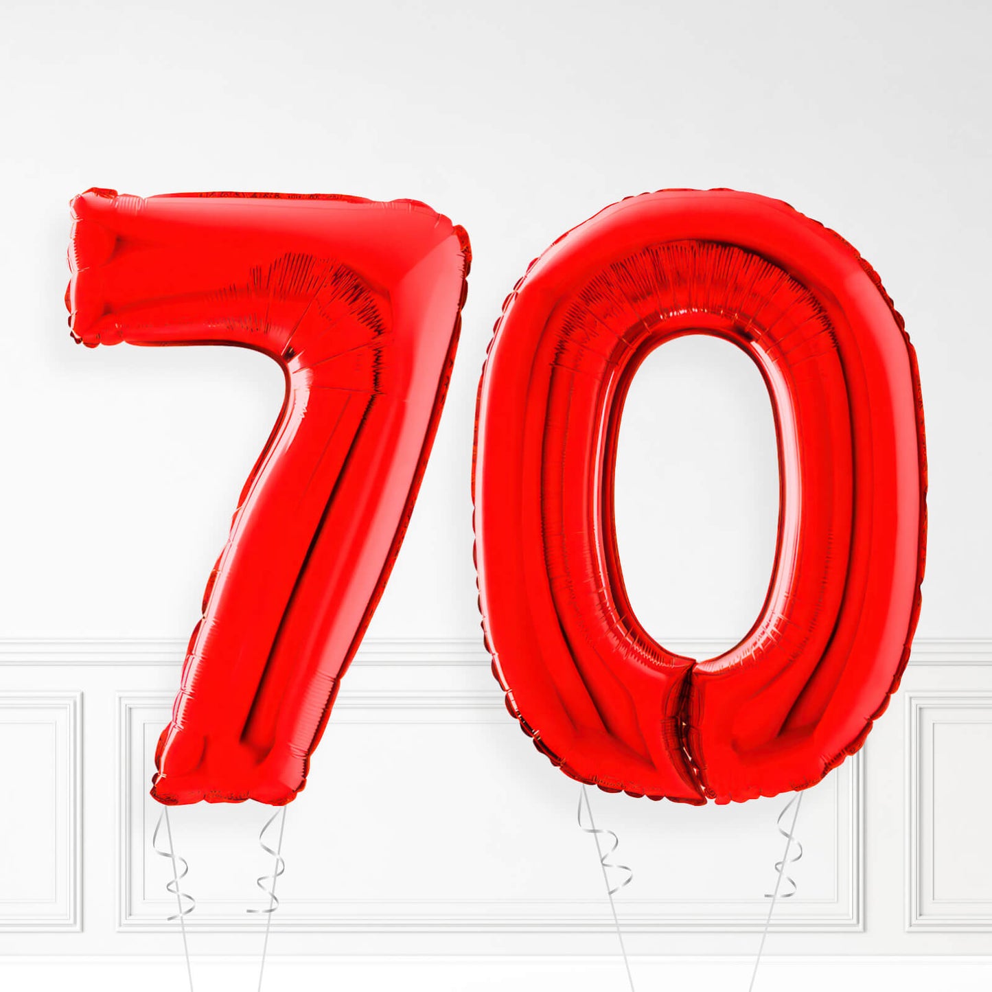 Inflated Red Foil Number Balloon