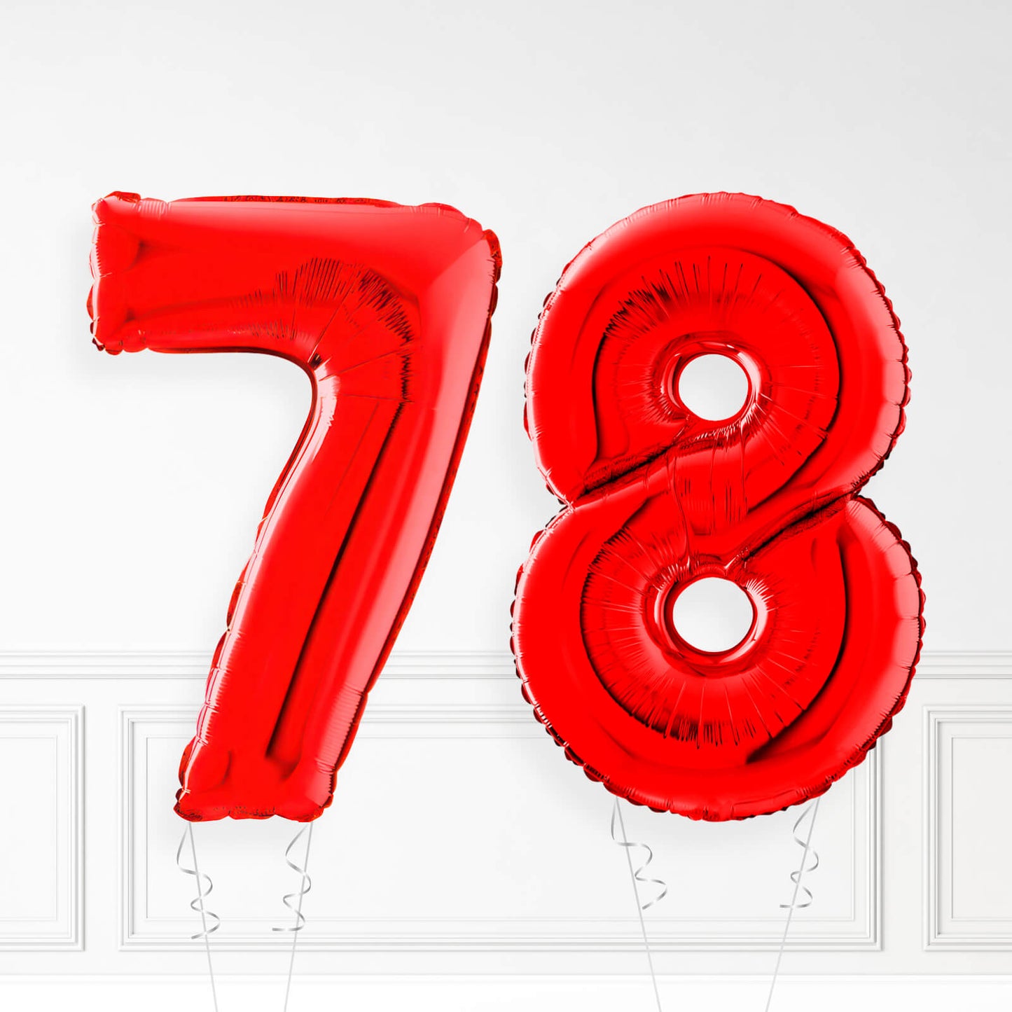 Inflated Red Foil Number Balloon