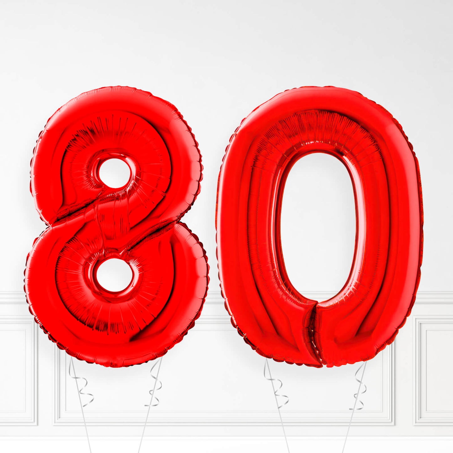 Inflated Red Foil Number Balloon